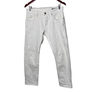 THOM SWEENEY Selvedge Five Pocket slim-leg jeans in White 30x27